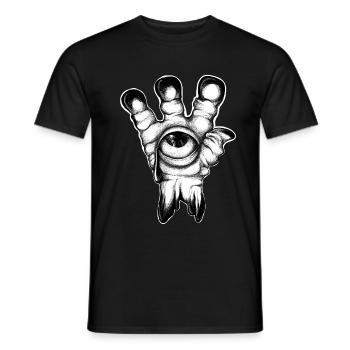 Alien Hand - Men's T-Shirt - black - Front - AI Model Male 178 light (178cm)