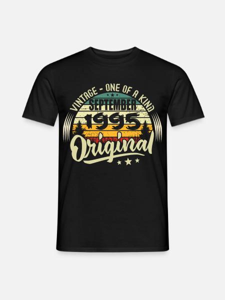 Septembre 1995 Anniversaire 1995 Septembre 1995 - T-shirt homme - noir