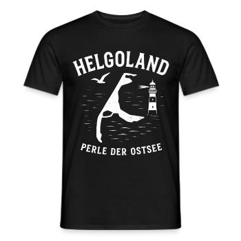 Helgoland Perle der Ostsee Sylt Lustig - Männer T-Shirt - Schwarz - Vorne - AI Model Male 178 light (178cm)