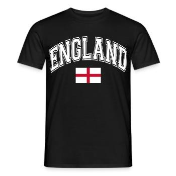 England Flag - Men's T-Shirt - black - Front - AI Model Male 178 light (178cm)