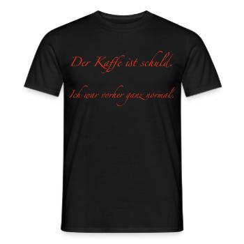 der Kaffee ist schuld - Männer T-Shirt - Schwarz - Vorne - AI Model Male 178 light (178cm)