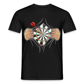 AufRiss (édition fléchettes) - T-shirt homme - noir - Devant - AI Model Male 178 light (178cm)