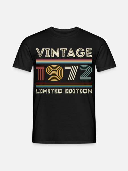 1972 Anniversaire 1972 Retro 1972 Cadeau 1972 - Mænd T-shirt - sort