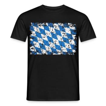 Vintage Bayern XL - Männer T-Shirt - Schwarz - Vorne - AI Model Male 178 light (178cm)