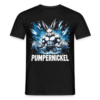 Pumpernickel Fitness Fitnesstrainer Bodybuilder - Männer T-Shirt - Schwarz - Vorne - AI Model Male 178 light (178cm)