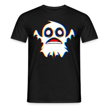 Glitch Art | Optical Illusion Vaporwave EDM Rave - Men's T-Shirt - black - Front - AI Model Male 178 light (178cm)