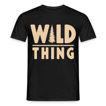 Wild Thing Wald Abenteuer - Männer T-Shirt - Schwarz - Vorne - AI Model Male 178 light (178cm)