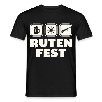 Rutenfest Ravensburg Wappen Symbole - Männer T-Shirt - Schwarz - Vorne - AI Model Male 178 light (178cm)