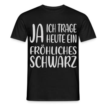 Fröhliches Schwarz – Statementshirt - Männer T-Shirt - Schwarz - Vorne - AI Model Male 178 light (178cm)