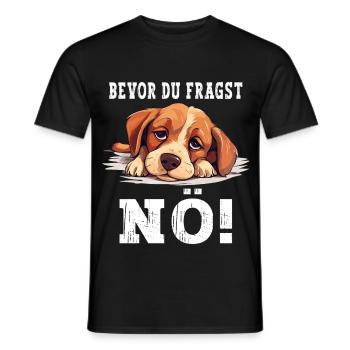 Before You Ask Nope No Dog Funny Saying Humor - Men's T-Shirt - black - Front - AI Model Male 178 light (178cm)