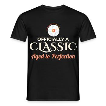 50. Geburtstag Klassische Vinyl-Schallplatte Vintage - Männer T-Shirt - Schwarz - Vorne - AI Model Male 178 light (178cm)