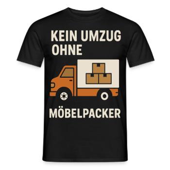 Umzug Möbelpacker Wohnung Helfer Unternehmen - Männer T-Shirt - Schwarz - Vorne - AI Model Male 178 light (178cm)