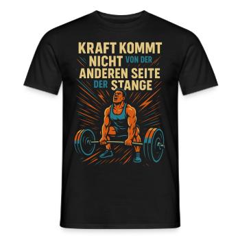 Bodybuilder Fitness Sport Chemise Dumbbell Studio - T-shirt homme - noir - Devant - AI Model Male 178 light (178cm)