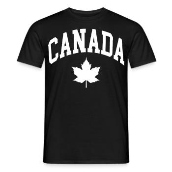 Canada Flag - Men's T-Shirt - black - Front - AI Model Male 178 light (178cm)