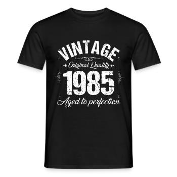 1985 Geburtstag  - Männer T-Shirt - Schwarz - Vorne - AI Model Male 178 light (178cm)