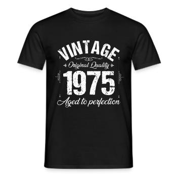 1975 Geburtstag - Männer T-Shirt - Schwarz - Vorne - AI Model Male 178 light (178cm)