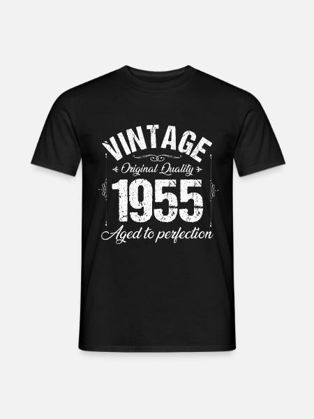 70-vuotissyntymäpäivä 1955 - Miesten T-paita - musta
