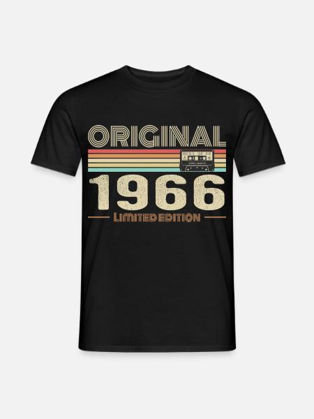 Original 1966 Vintage 1966 Anniversaire Rétro 1966 - T-shirt herr - svart
