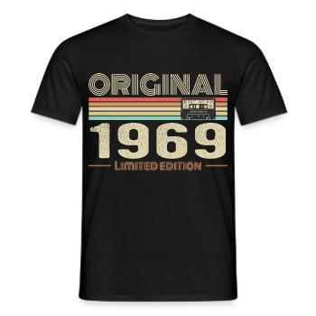 Original 1969 Vintage 1969 Retro Birthday 1969 - Men's T-Shirt - black - Front - AI Model Male 178 light (178cm)