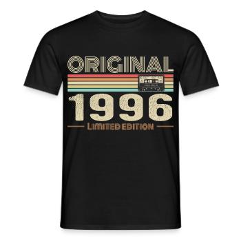 Original 1996 Vintage 1996 Retro Birthday 1996 - Men's T-Shirt - black - Front - AI Model Male 178 light (178cm)