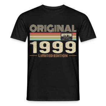 Original 1999 Vintage 1999 Anniversaire Rétro 1999 - T-shirt homme - noir - Devant - AI Model Male 178 light (178cm)