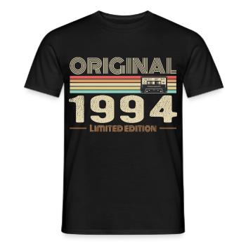 Original 1994 Vintage 1994 Anniversaire Rétro 1994 - T-shirt homme - noir - Devant - AI Model Male 178 light (178cm)