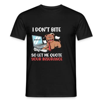 Actifs d’agent d’assurance - T-shirt homme - noir - Devant - AI Model Male 178 light (178cm)