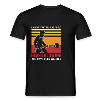 Glass Glassblower - Men's T-Shirt - black - Front - AI Model Male 178 light (178cm)
