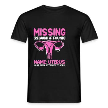 Ovarian Hysterectomy Uterus Uterus - Men's T-Shirt - black - Front - AI Model Male 178 light (178cm)