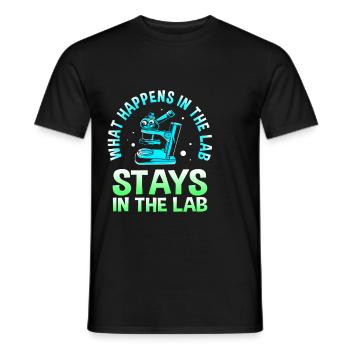 Laboratoire Bio Chimie Microscope Laboratoire - T-shirt homme - noir - Devant - AI Model Male 178 light (178cm)