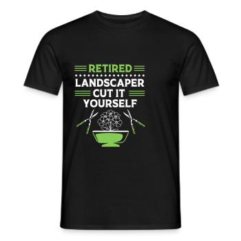 Paysagiste Jardinier Jardinier Jardinier - T-shirt homme - noir - Devant - AI Model Male 178 light (178cm)