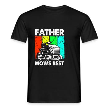 Tondeuse à gazon pelouse (prairie) - T-shirt homme - noir - Devant - AI Model Male 178 light (178cm)