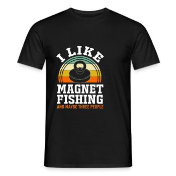 Magnetangeln Angeln Magnet Angler - Männer T-Shirt - Schwarz - Vorne - AI Model Male 178 light (178cm)