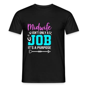 Hebamme - Männer T-Shirt - Schwarz - Vorne - AI Model Male 178 light (178cm)