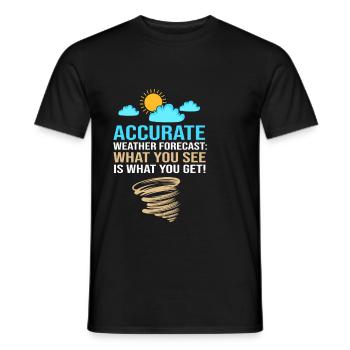 Wetter Meteorologie Meteorologe - Männer T-Shirt - Schwarz - Vorne - AI Model Male 178 light (178cm)