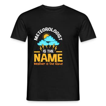 Wetter Meteorologie Meteorologe - Männer T-Shirt - Schwarz - Vorne - AI Model Male 178 light (178cm)