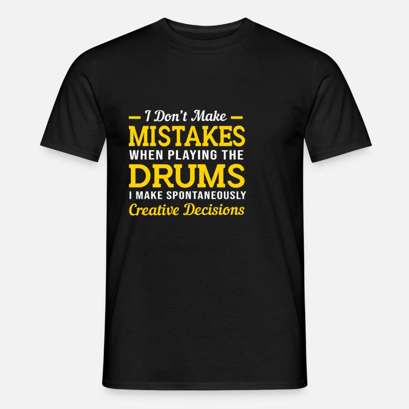 Schlagzeug Schlagzeuger Drumsticks - Männer T-Shirt - Schwarz