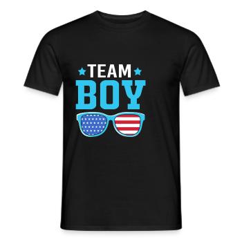 Baby Shower July Expectant Mom Team Boy - Men's T-Shirt - black - Front - AI Model Male 178 light (178cm)