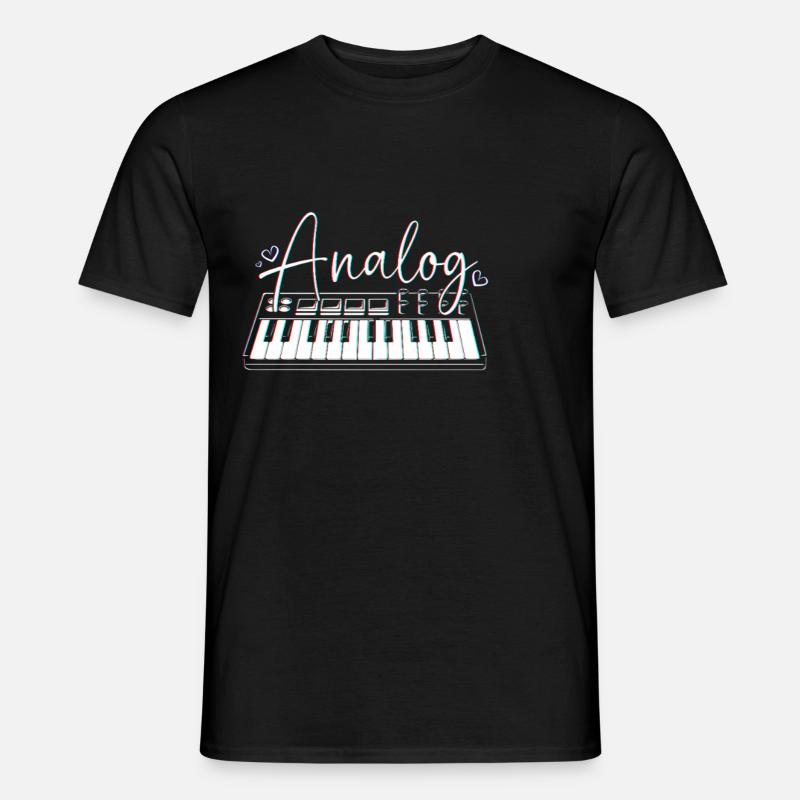 DJ Djing Label Keyboard - Männer T-Shirt - Schwarz