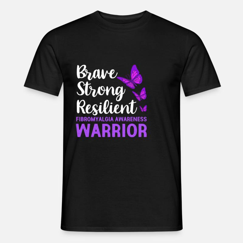 Fibromyalgie Fibro - Männer T-Shirt - Schwarz
