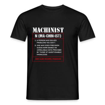 Serrurier Mécanicien Génie mécanique CNC - T-shirt homme - noir - Devant - AI Model Male 178 light (178cm)