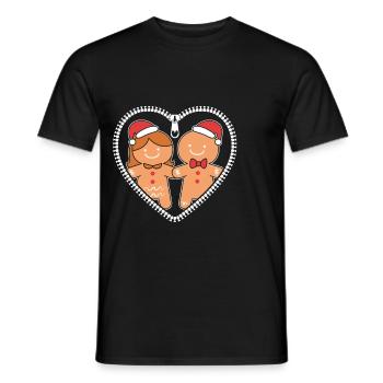 Werdende Mutter Weihnachten Gender Reveal - Männer T-Shirt - Schwarz - Vorne - AI Model Male 178 light (178cm)