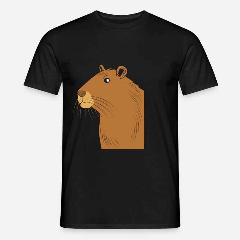 Capybara Capibara - Männer T-Shirt - Schwarz
