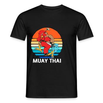 Thai boxing Kickboxer Kickboxing Muay thai - Männer T-Shirt - Schwarz - Vorne - AI Model Male 178 light (178cm)