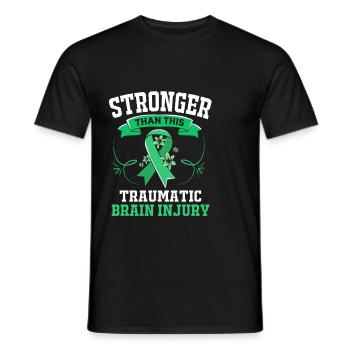 Traumatic brain injury, traumatic brain injury, car accident - Men's T-Shirt - black - Front - AI Model Male 178 light (178cm)