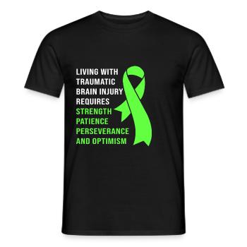 Traumatic brain injury, traumatic brain injury, car accident - Men's T-Shirt - black - Front - AI Model Male 178 light (178cm)