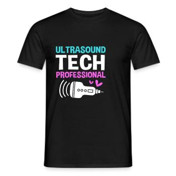 Ultrasonic Technician Ultrasonic Technician - Men's T-Shirt - black - Front - AI Model Male 178 light (178cm)