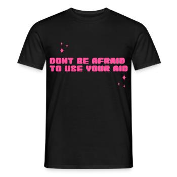 Use Your Aid – Star Edition - Männer T-Shirt - Schwarz - Vorne - AI Model Male 178 light (178cm)