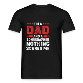 Ultraschall - Männer T-Shirt - Schwarz - Vorne - AI Model Male 178 light (178cm)