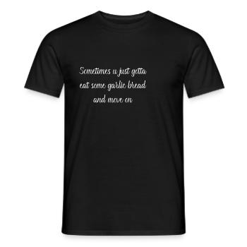Knoblauch Brot - Männer T-Shirt - Schwarz - Vorne - AI Model Male 178 light (178cm)